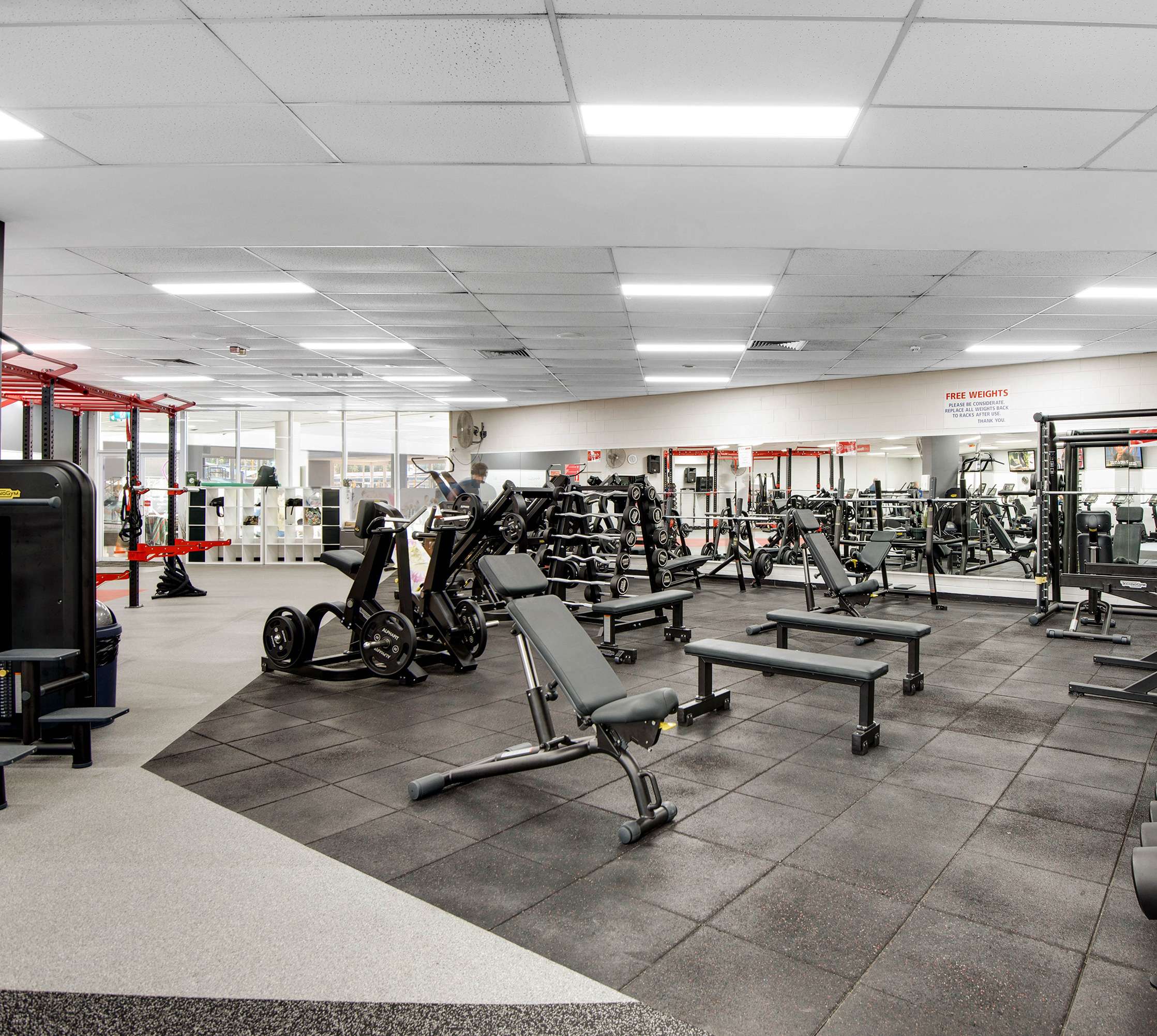 Weights space at a Y NSW fitness gym