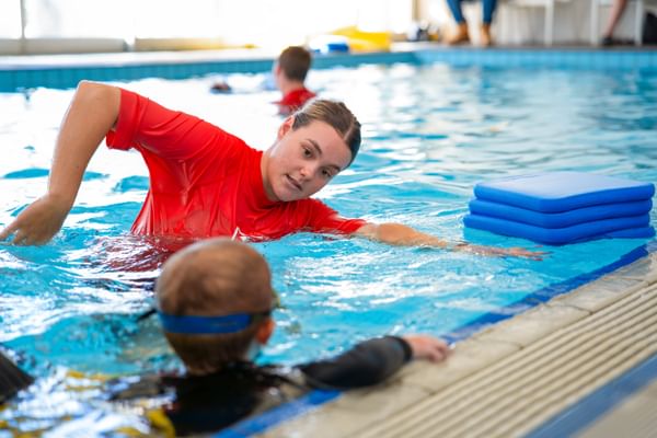 Child at a Y NSW swimming lesson